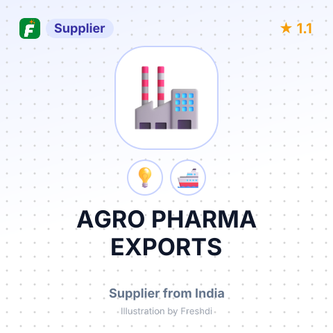 AGRO PHARMA EXPORTS – summary card, no photo uploaded yet