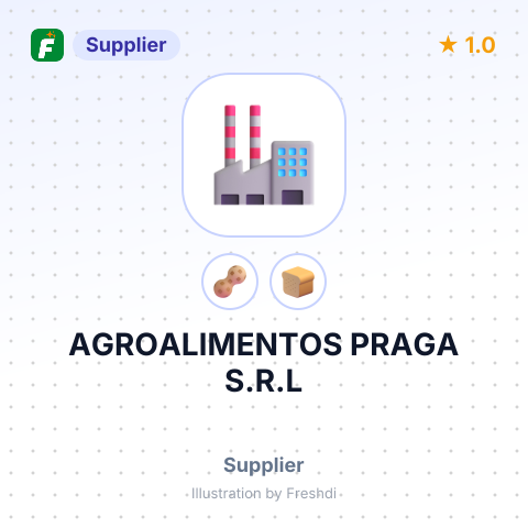 AGROALIMENTOS PRAGA S.R.L – summary card, no photo uploaded yet