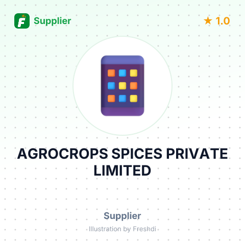 AGROCROPS SPICES PRIVATE LIMITED – summary card, no photo uploaded yet