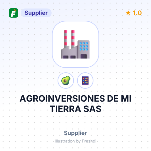AGROINVERSIONES DE MI TIERRA SAS – summary card, no photo uploaded yet