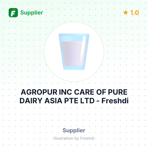 AGROPUR INC CARE OF PURE DAIRY ASIA PTE LTD – summary card, no photo uploaded yet