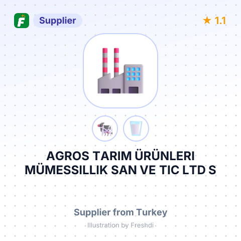 AGROS TARIM ÜRÜNLERI MÜMESSILLIK SAN VE TIC LTD S – summary card, no photo uploaded yet