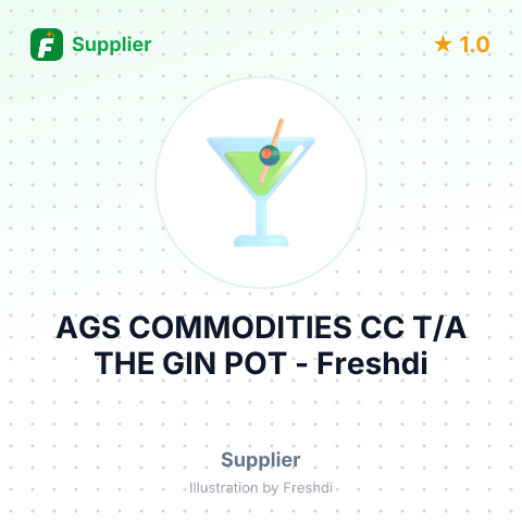 AGS COMMODITIES CC T/A THE GIN POT – summary card, no photo uploaded yet