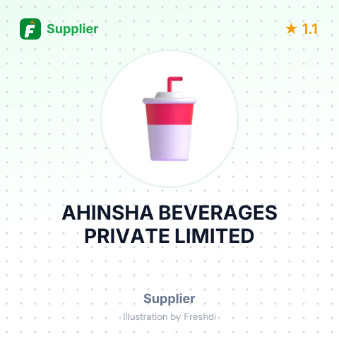 AHINSHA BEVERAGES PRIVATE LIMITED – summary card, no photo uploaded yet