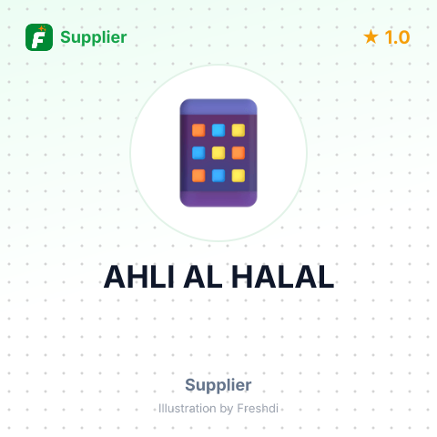 AHLI AL HALAL – summary card, no photo uploaded yet