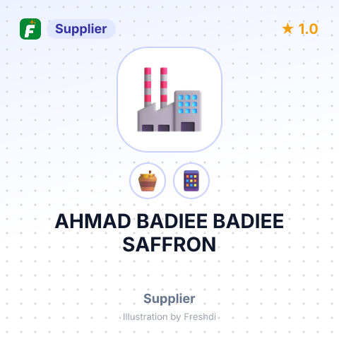 AHMAD BADIEE BADIEE SAFFRON – summary card, no photo uploaded yet