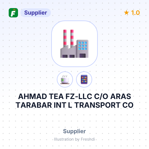 AHMAD TEA FZ-LLC С/О ARAS TARABAR INТ L TRANSPORT CO – summary card, no photo uploaded yet