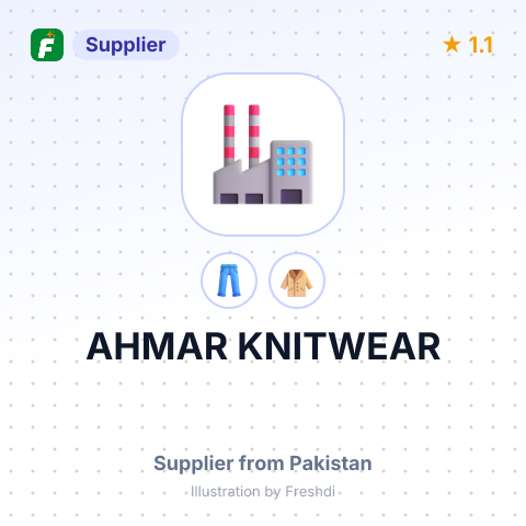 AHMAR KNITWEAR – summary card, no photo uploaded yet