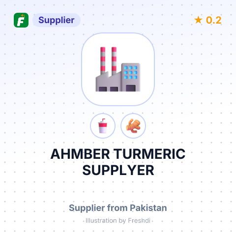 AHMBER TURMERIC SUPPLYER – summary card, no photo uploaded yet