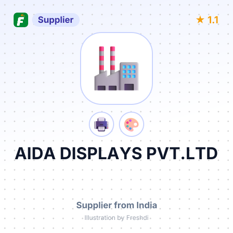 AIDA DISPLAYS PVT.LTD – summary card, no photo uploaded yet