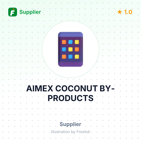 AIMEX COCONUT BY-PRODUCTS – summary card, no photo uploaded yet