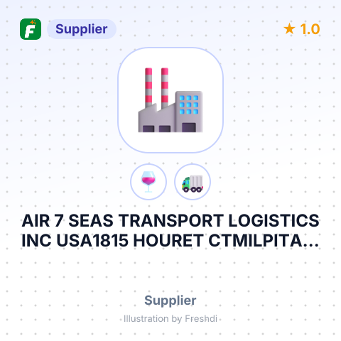 AIR 7 SEAS TRANSPORT LOGISTICS INC USA1815 HOURET CTMILPITAS, CA – summary card, no photo uploaded yet