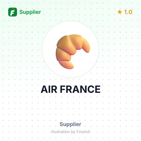 AIR FRANCE – summary card, no photo uploaded yet