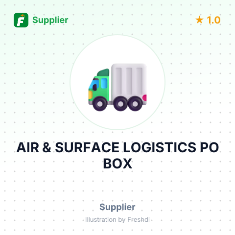 AIR & SURFACE LOGISTICS PO BOX – summary card, no photo uploaded yet
