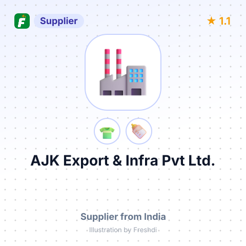 AJK Export & Infra Pvt Ltd. – summary card, no photo uploaded yet
