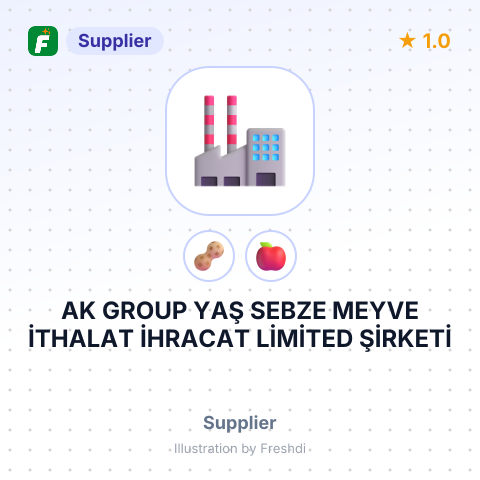 AK GROUP YAŞ SEBZE MEYVE İTHALAT İHRACAT LİMİTED ŞİRKETİ – summary card, no photo uploaded yet