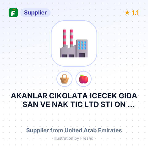 AKANLAR CIKOLATA ICECEK GIDA SAN VE NAK TIC LTD STI ON BEHALF OF AKANLAR INTERNATIONAL FZC – summary card, no photo uploaded yet