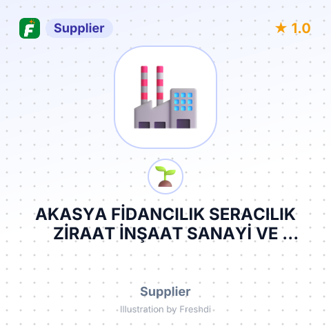 AKASYA FİDANCILIK SERACILIK ZİRAAT İNŞAAT SANAYİ VE TİCARET LİMİTED ŞİRKETİ – summary card, no photo uploaded yet