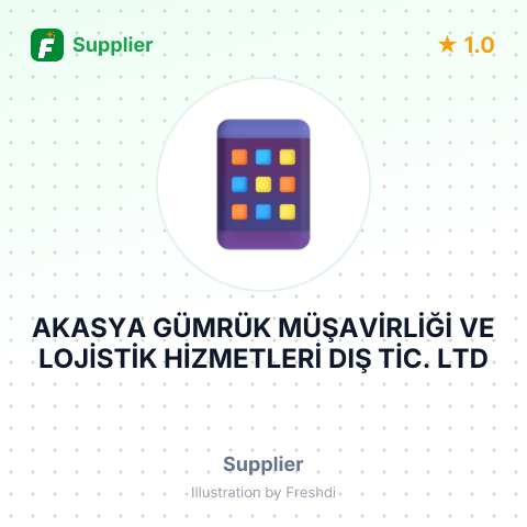 AKASYA GÜMRÜK MÜŞAVİRLİĞİ VE LOJİSTİK HİZMETLERİ DIŞ TİC. LTD – summary card, no photo uploaded yet
