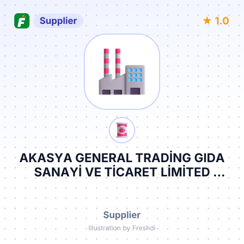 AKASYA GENERAL TRADİNG GIDA SANAYİ VE TİCARET LİMİTED ŞİRKETİ – summary card, no photo uploaded yet
