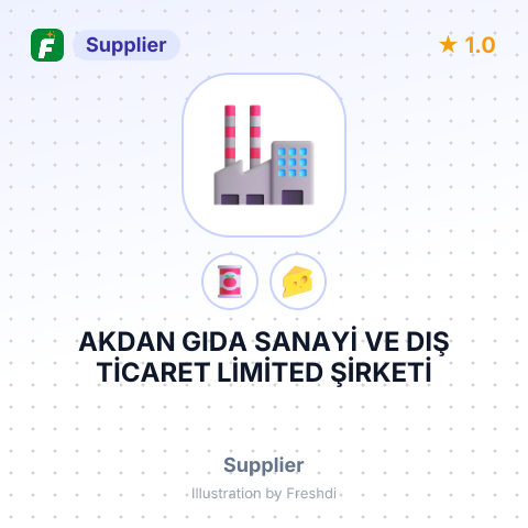 AKDAN GIDA SANAYİ VE DIŞ TİCARET LİMİTED ŞİRKETİ – summary card, no photo uploaded yet