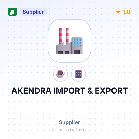 AKENDRA IMPORT & EXPORT – summary card, no photo uploaded yet