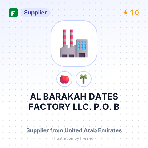 AL BARAKAH DATES FACTORY LLC. P.O. B – summary card, no photo uploaded yet