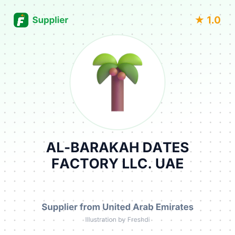 AL-BARAKAH DATES FACTORY LLC. UAE – summary card, no photo uploaded yet