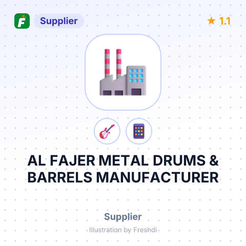 AL FAJER METAL DRUMS & BARRELS MANUFACTURER – summary card, no photo uploaded yet
