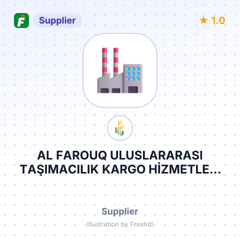 AL FAROUQ ULUSLARARASI TAŞIMACILIK KARGO HİZMETLERİ İTHALAT İHRACAT VE TİCARET LİMİTED ŞİRKETİ – summary card, no photo uploaded yet