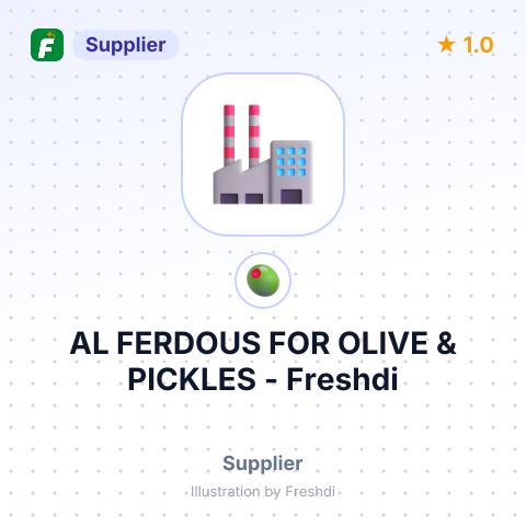 AL FERDOUS FOR OLIVE & PICKLES – summary card, no photo uploaded yet