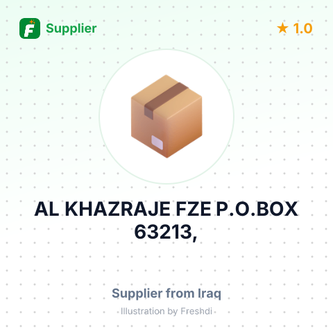 AL KHAZRAJE FZE P.O.BOX 63213, – summary card, no photo uploaded yet