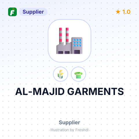 AL-MAJID GARMENTS – summary card, no photo uploaded yet