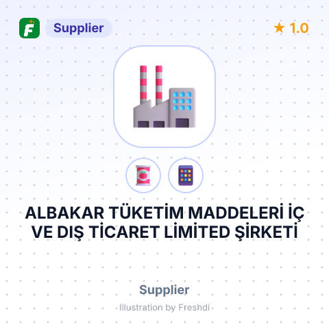ALBAKAR TÜKETİM MADDELERİ İÇ VE DIŞ TİCARET LİMİTED ŞİRKETİ – summary card, no photo uploaded yet