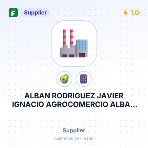ALBAN RODRIGUEZ JAVIER IGNACIO AGROCOMERCIO ALBAN MOREIRA – summary card, no photo uploaded yet