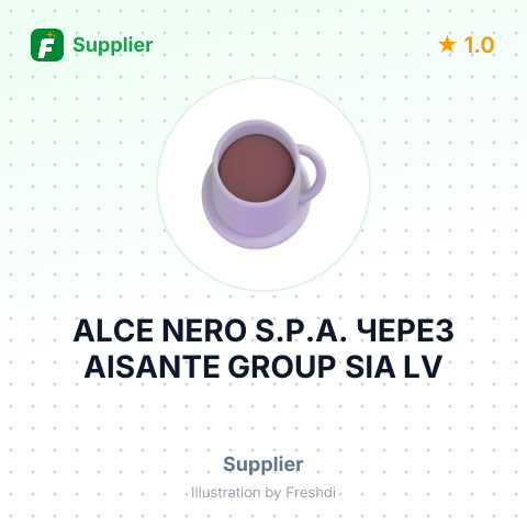ALCE NERO S.P.A. ЧЕРЕЗ AISANTE GROUP SIA LV – summary card, no photo uploaded yet