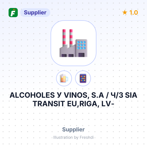 ALCOHOLES У VINOS, S.A / Ч/З SIA TRANSIT EU,RIGA, LV- – summary card, no photo uploaded yet