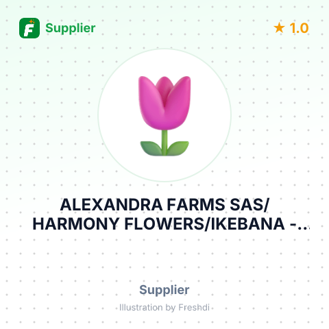 ALEXANDRA FARMS SAS/ HARMONY FLOWERS/IKEBANA – summary card, no photo uploaded yet