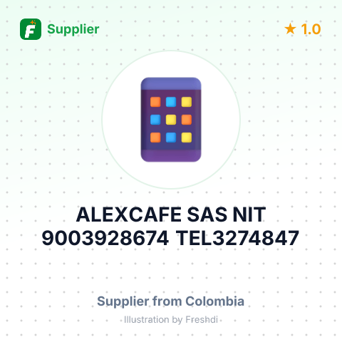 ALEXCAFE SAS NIT 9003928674 TEL3274847 – summary card, no photo uploaded yet