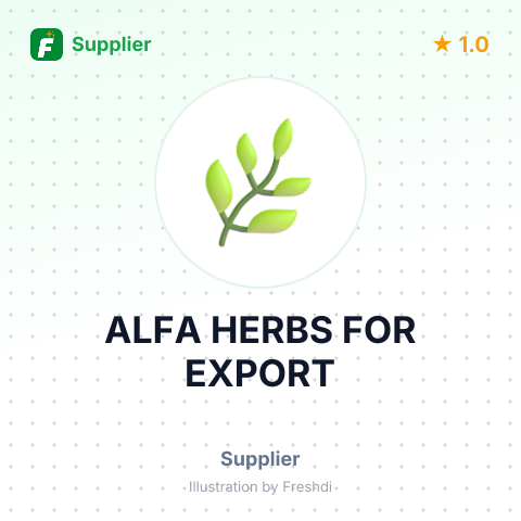 ALFA HERBS FOR EXPORT – summary card, no photo uploaded yet