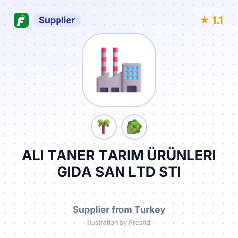 ALI TANER TARIM ÜRÜNLERI GIDA SAN LTD STI – summary card, no photo uploaded yet