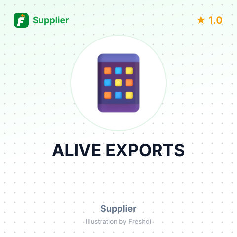 ALIVE EXPORTS – summary card, no photo uploaded yet
