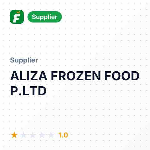 ALIZA FROZEN FOOD P.LTD – summary card, no photo uploaded yet