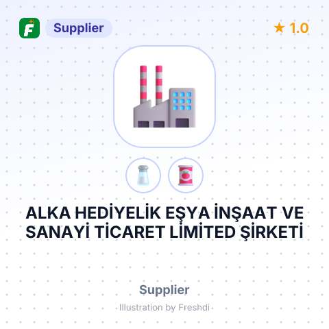 ALKA HEDİYELİK EŞYA İNŞAAT VE SANAYİ TİCARET LİMİTED ŞİRKETİ – summary card, no photo uploaded yet