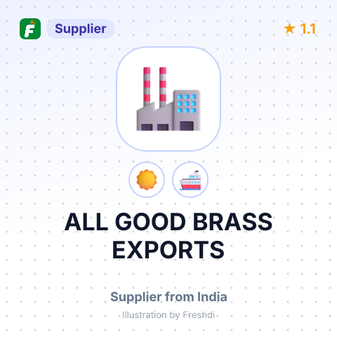 ALL GOOD BRASS EXPORTS – summary card, no photo uploaded yet