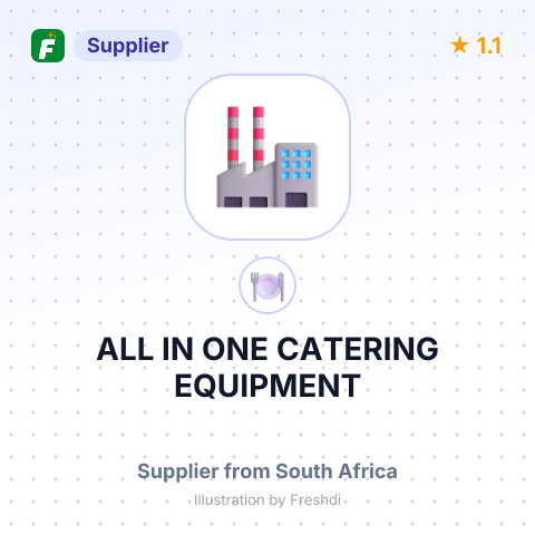ALL IN ONE CATERING EQUIPMENT – summary card, no photo uploaded yet