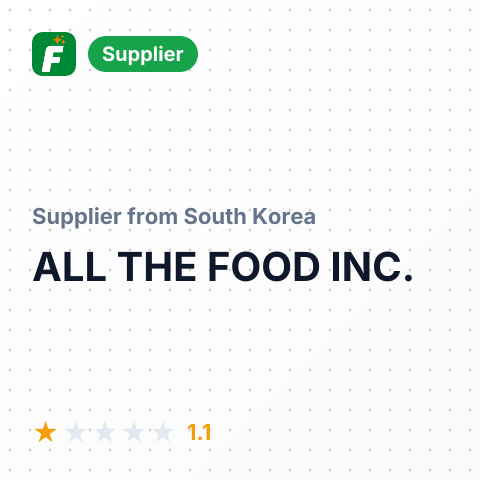 ALL THE FOOD INC. – summary card, no photo uploaded yet