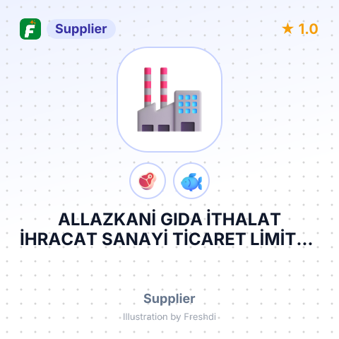ALLAZKANİ GIDA İTHALAT İHRACAT SANAYİ TİCARET LİMİTED ŞİRKETİ – summary card, no photo uploaded yet