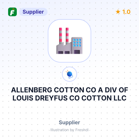 ALLENBERG COTTON CO A DIV OF LOUIS DREYFUS CO COTTON LLC – summary card, no photo uploaded yet