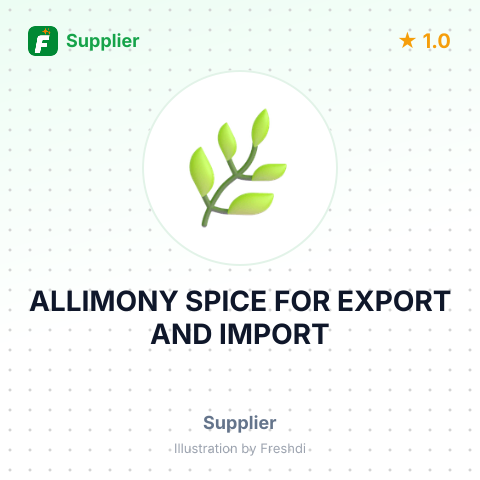ALLIMONY SPICE FOR EXPORT AND IMPORT – summary card, no photo uploaded yet